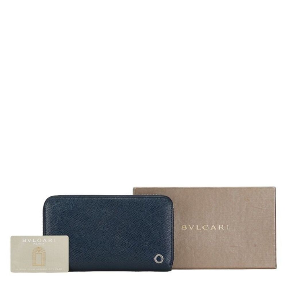 Bulgari Bvlgari Bvlgari Navy Leather Wallet  (Pre-Owned) - Picture 9 of 12